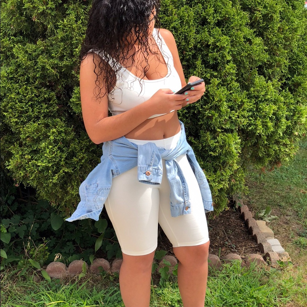 Two piece biker shorts set